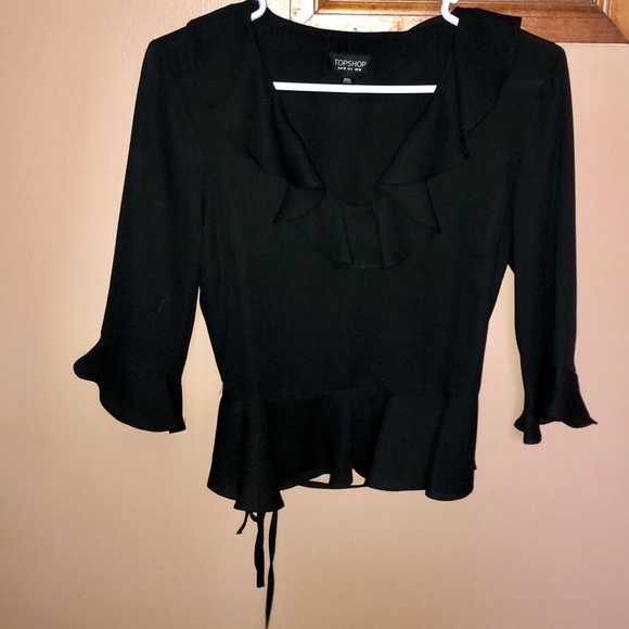 topshop ruffle blouse